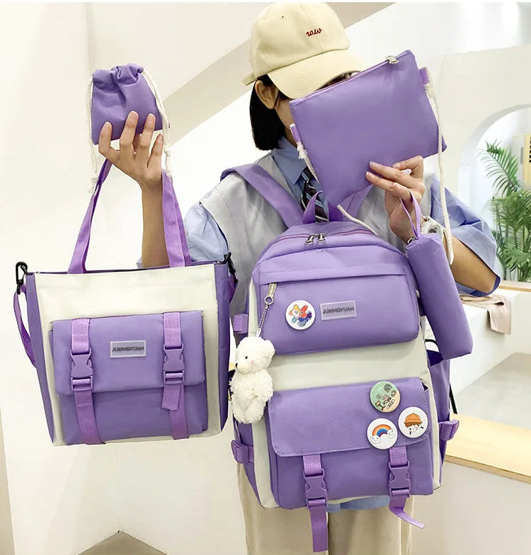 Kit Maleta Mochila Bolsos 5 en 1